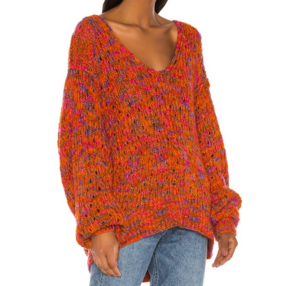 FREE PEOPLE NEW Highland V Neck Slouchy Sweater
